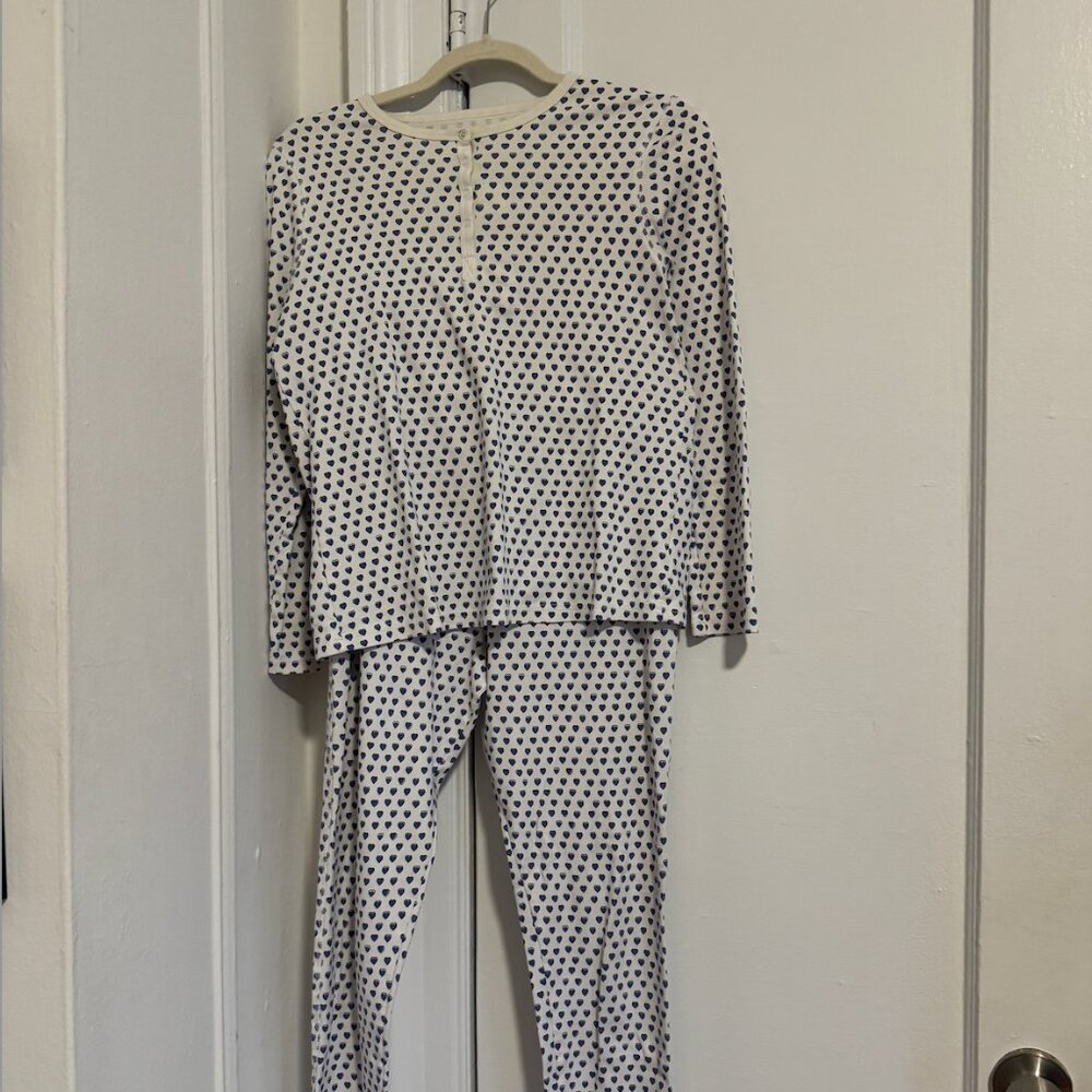 Roller Rabbit Hearts Pajamas - size xs, blue